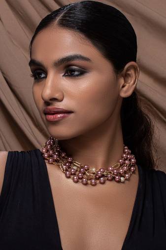 Blush Pink stone Necklaces