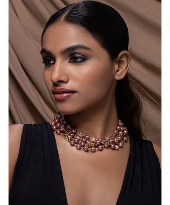 Blush Pink stone Necklaces 1