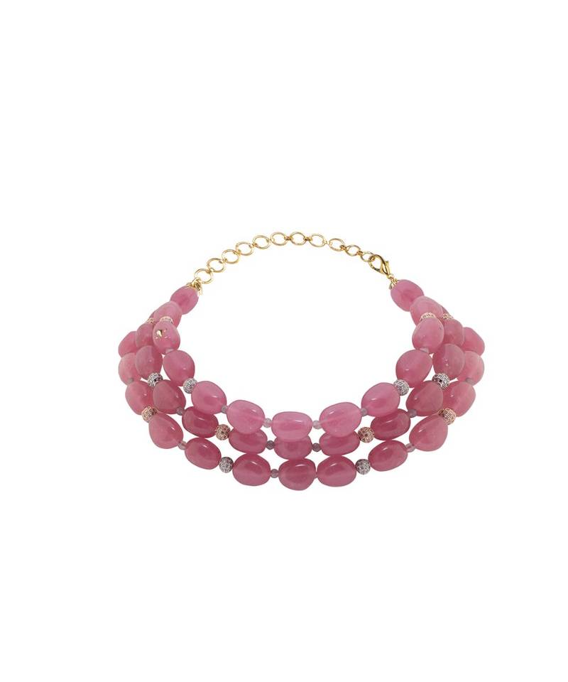 Pink stone Necklaces