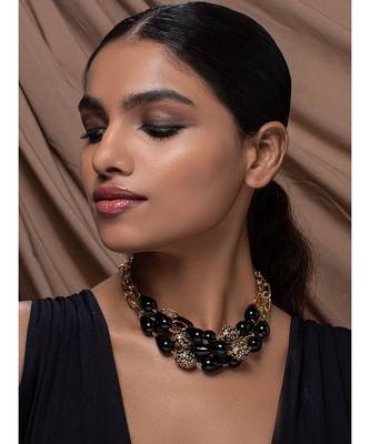 Black stone Necklaces 1