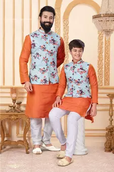 FATHER & SON Matching Indian Outfits