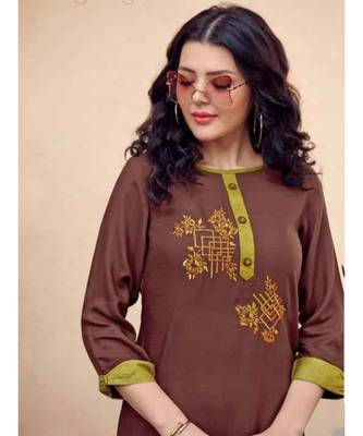 Embroidered Cotton Kurti with Matching Palazzo 2