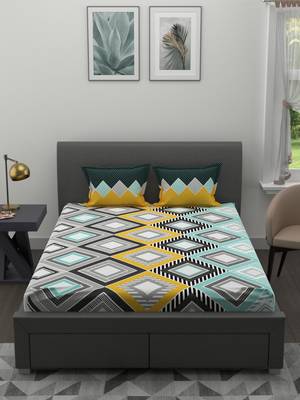 Blush Printed Double Bedsheet, (220cm x 240cm) 1