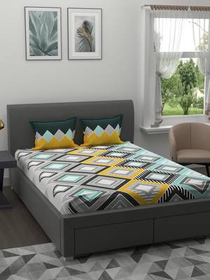 Blush Printed Double Bedsheet, (220cm x 240cm) 2