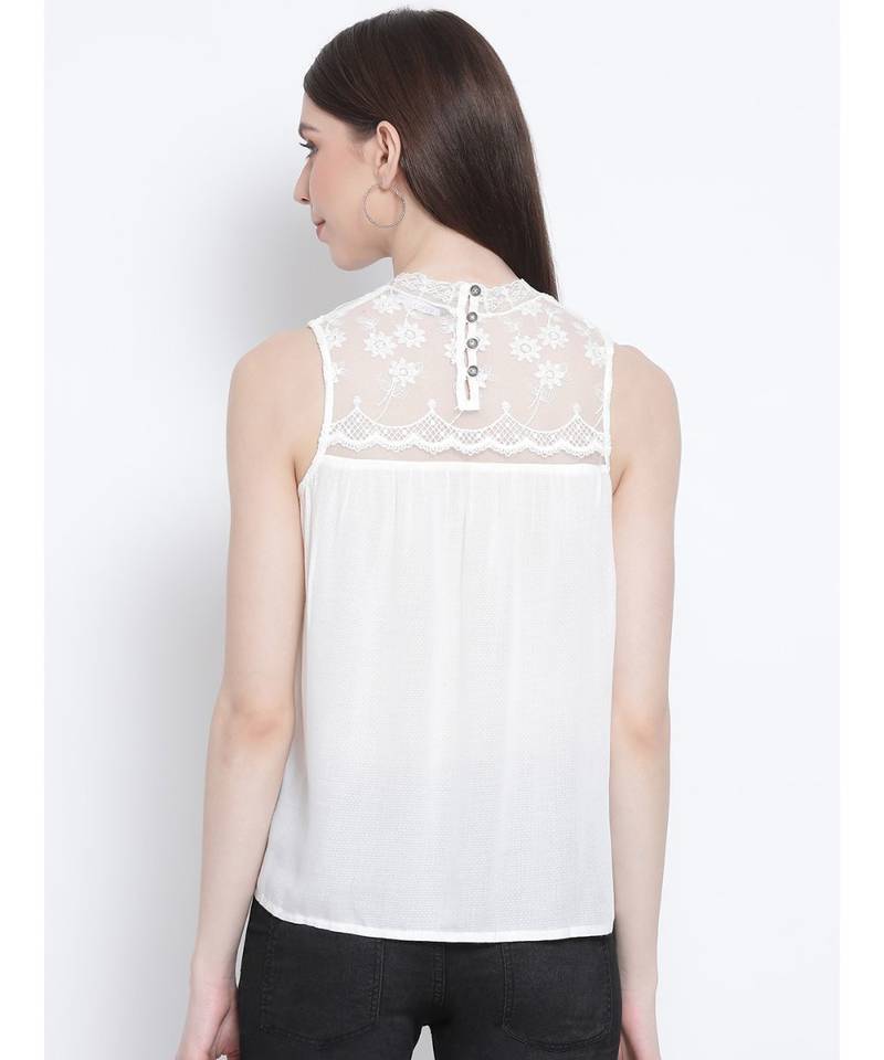 plain White Viscose   Top