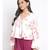 printed White Polyester   Top