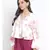 printed White Polyester   Top