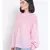 plain Pink Polyester   Top