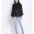 plain Black Polyester   Top