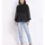 plain Black Polyester   Top