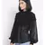 plain Black Polyester   Top