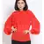 plain Red Polyester   Top