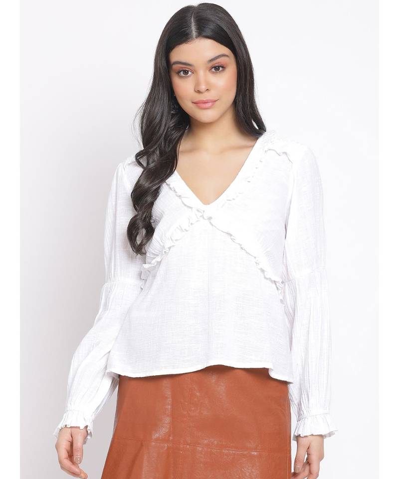 plain White Cotton   Top