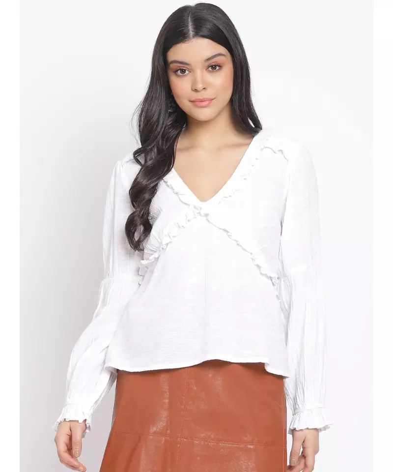 plain White Cotton   Top