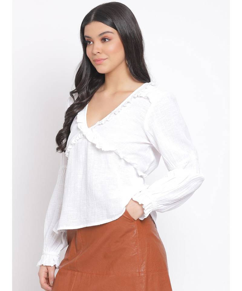 plain White Cotton   Top