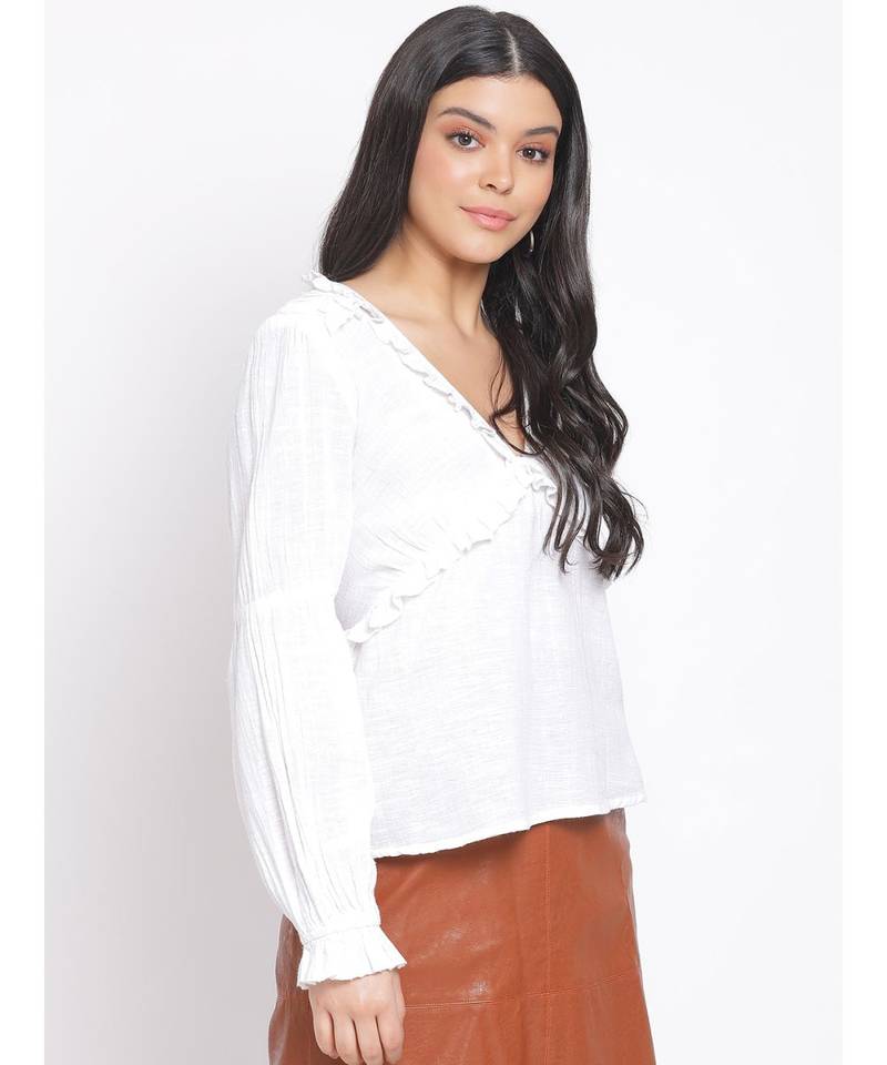 plain White Cotton   Top