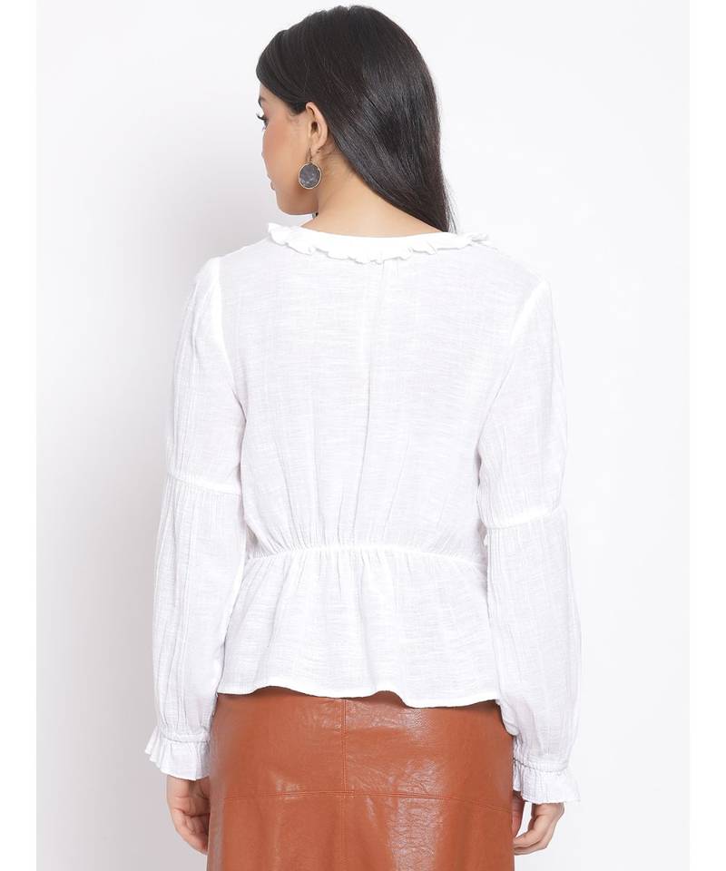 plain White Cotton   Top