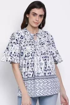 printed Multicolor Viscose   Tunic