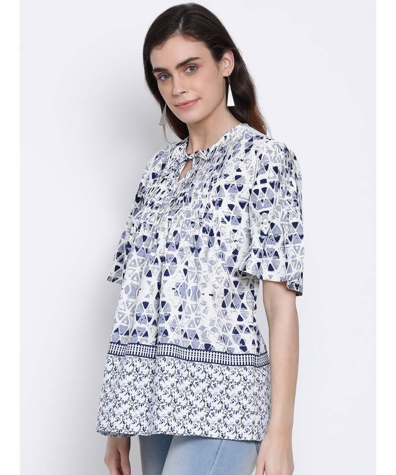 printed Multicolor Viscose   Tunic