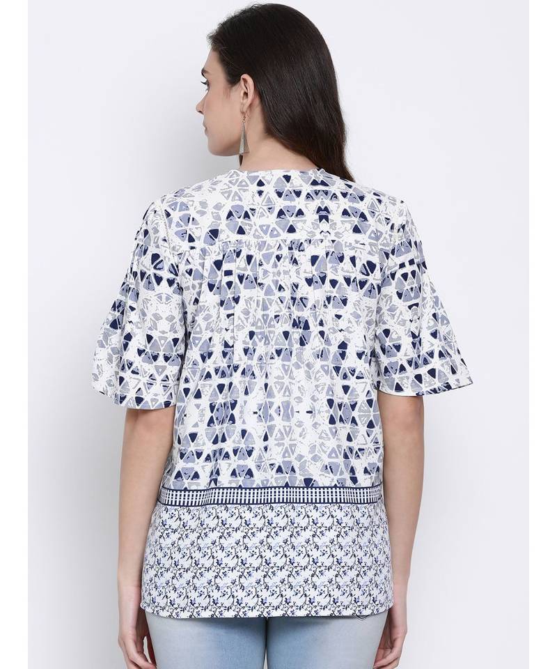 printed Multicolor Viscose   Tunic