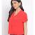 plain Red Polyester   Shirt