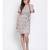 printed Pink Polyester   Dress