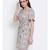 printed Pink Polyester   Dress