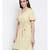 printed Yellow Polyester   Dress