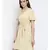 printed Yellow Polyester   Dress