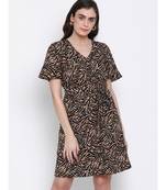 printed Multicolor Polyester   Dress