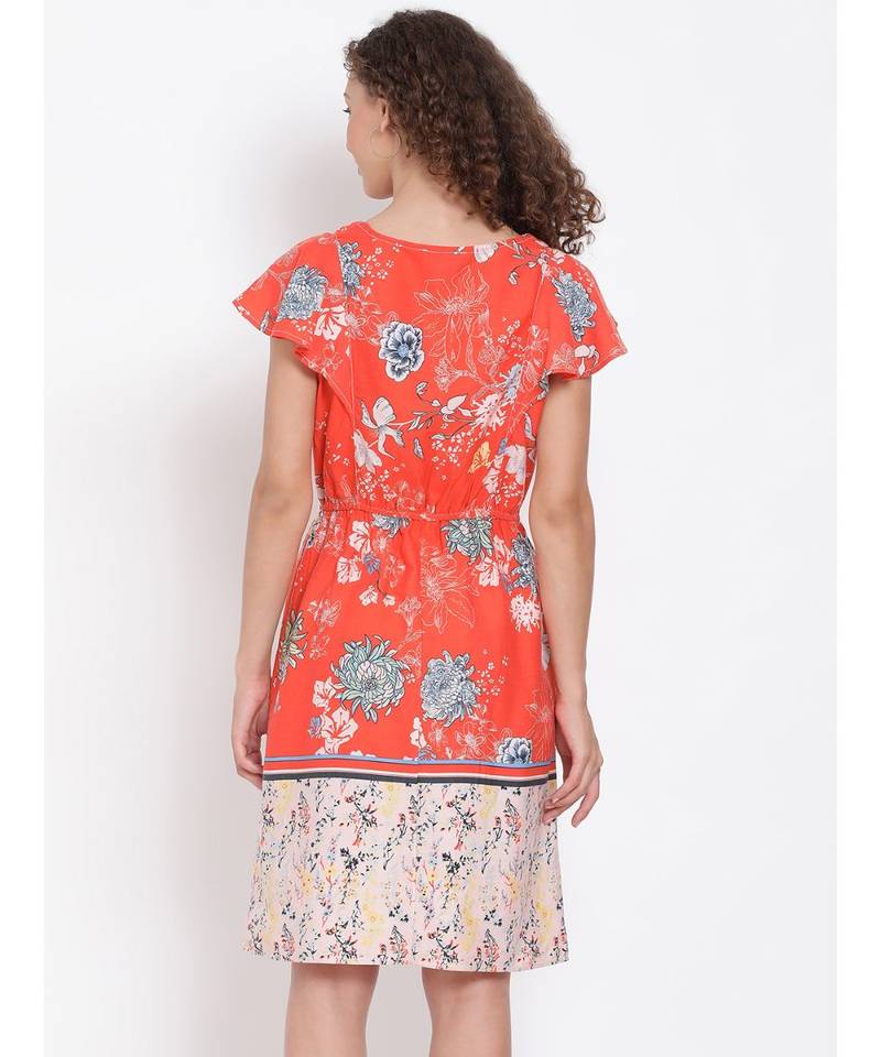 printed Multicolor Viscose   Dress