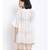 printed White Polyester   Dress