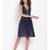 plain blue Polyester   Dress