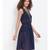 plain blue Polyester   Dress