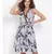 printed Grey Polyester   Dress