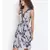 printed Grey Polyester   Dress