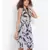 printed Grey Polyester   Dress