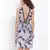 printed Grey Polyester   Dress