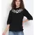 embroidered Black Cotton   Top