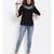 embroidered Black Cotton   Top