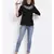 embroidered Black Cotton   Top