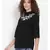 embroidered Black Cotton   Top