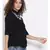 embroidered Black Cotton   Top