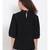 embroidered Black Cotton   Top