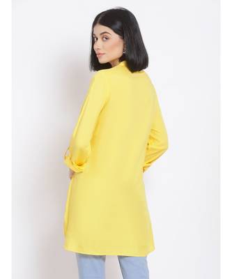 plain Yellow Viscose   Kurti 5