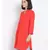 plain Red Viscose   Kurti