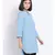 plain Blue Viscose   Kurti