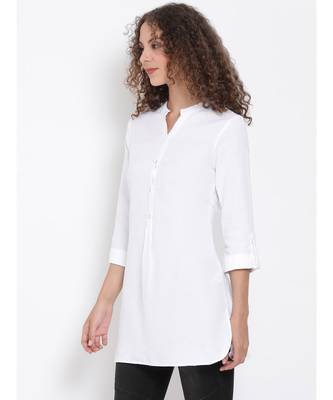 plain White Cotton   Tunic 3