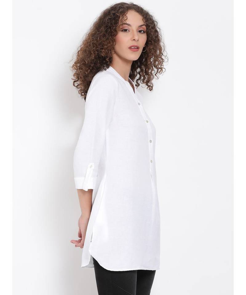 plain White Cotton   Tunic