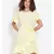 plain Yellow Polyester   Dress